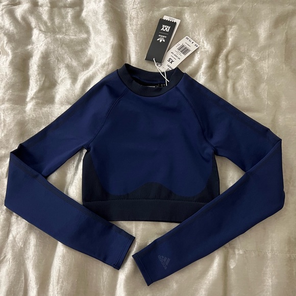 Long sleeve blue cropped top Adidas by IVY PARK - Picture 3 of 5